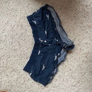 Hollister Navy Blue Sleep Shorts Size Small
